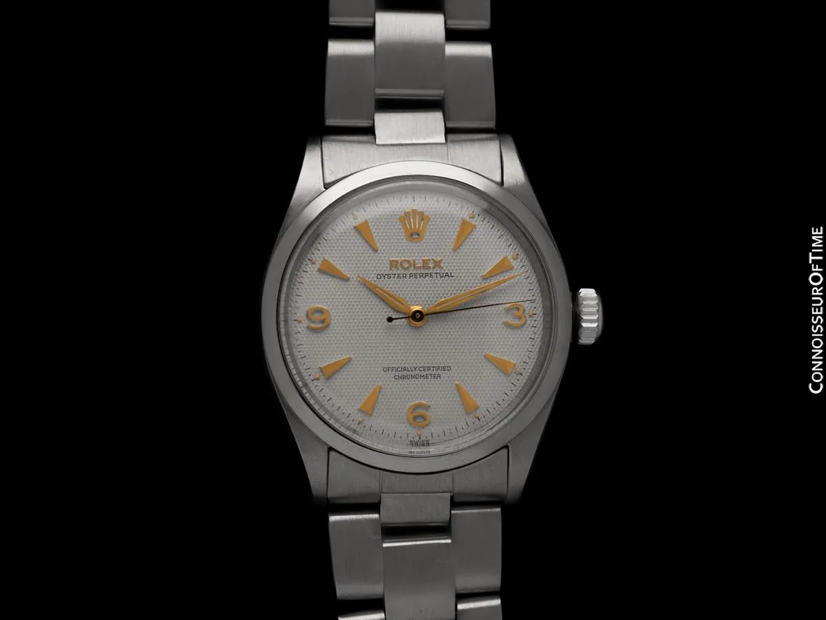 1954 Rolex Oyster Perpetual Classic Vintage Mens Automatic Watch with Bubbleback, Ref. 6284 - Stainless Steel