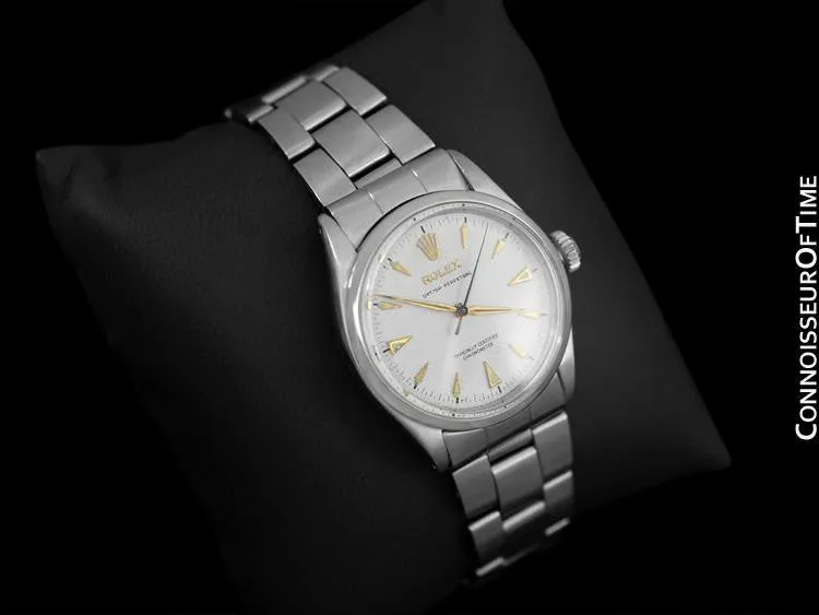 1954 Rolex Oyster Perpetual Vintage Ref. 6284 Mens Watch with Bubbleback - Stainless Steel