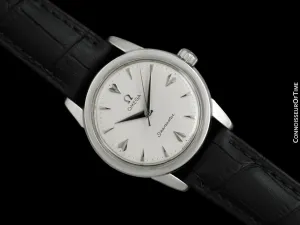 1956 Omega Seamaster Vintage Mens Calatrava Classic Handwound Watch - Stainless Steel