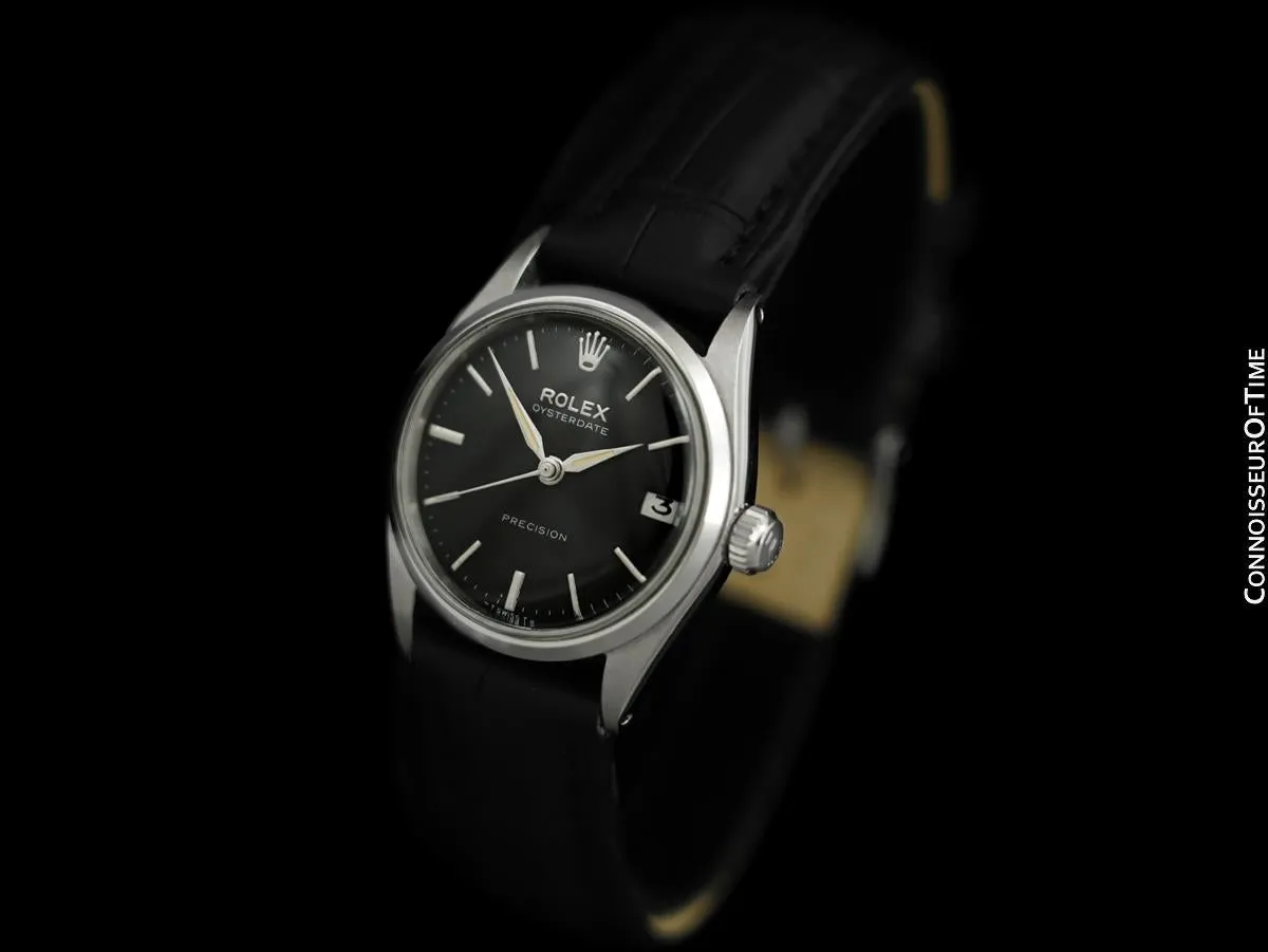 1957 Rolex Oysterdate Vintage Mens Midsize Unisex 30mm Ref. 6466 Watch - Stainless Steel