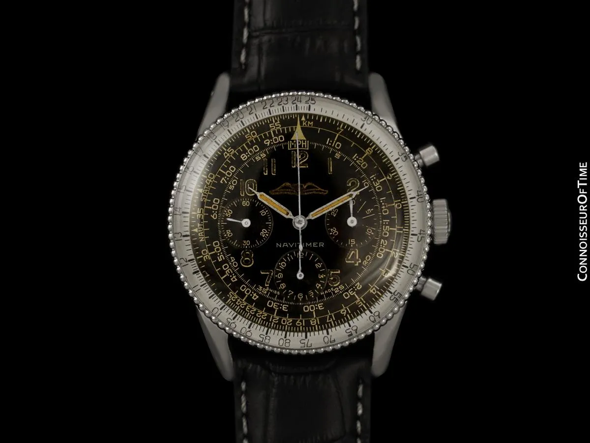 1959 Breitling Navitimer Vintage Aviator's AOPA Chronograph Watch - Stainless Steel