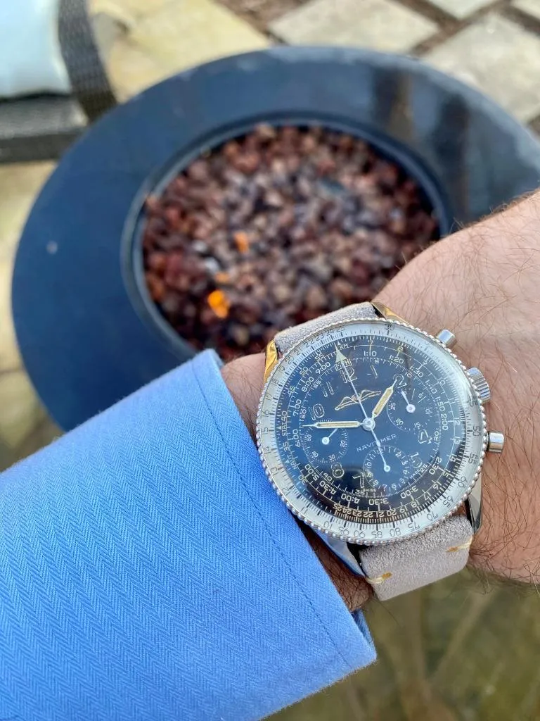 1959 Breitling Navitimer Vintage Aviator's AOPA Chronograph Watch - Stainless Steel