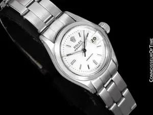 1960 Rolex Oysterdate Precision Ladies Vintage Watch with Date - Stainless Steel