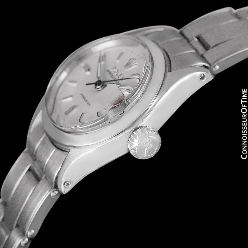 1960 Rolex Oysterdate Precision Ladies Vintage Watch with Date - Stainless Steel