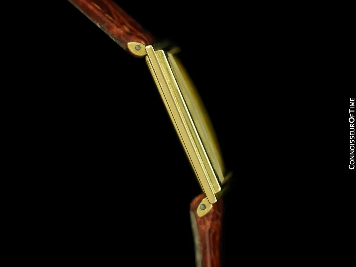 1960's Cartier Vintage Mens "Collection Privee" Level Dress Watch - Solid 18K Gold