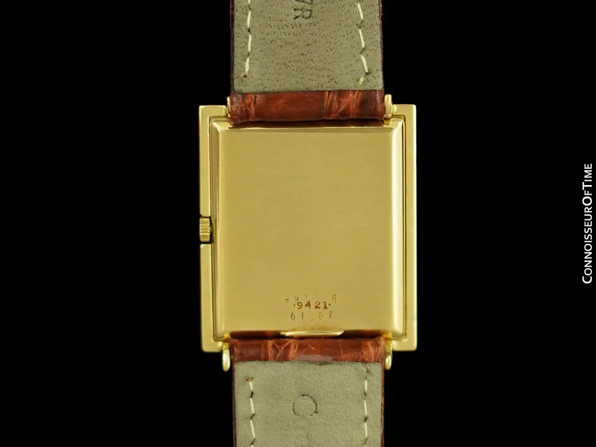 1960's Cartier Vintage Mens "Collection Privee" Level Dress Watch - Solid 18K Gold