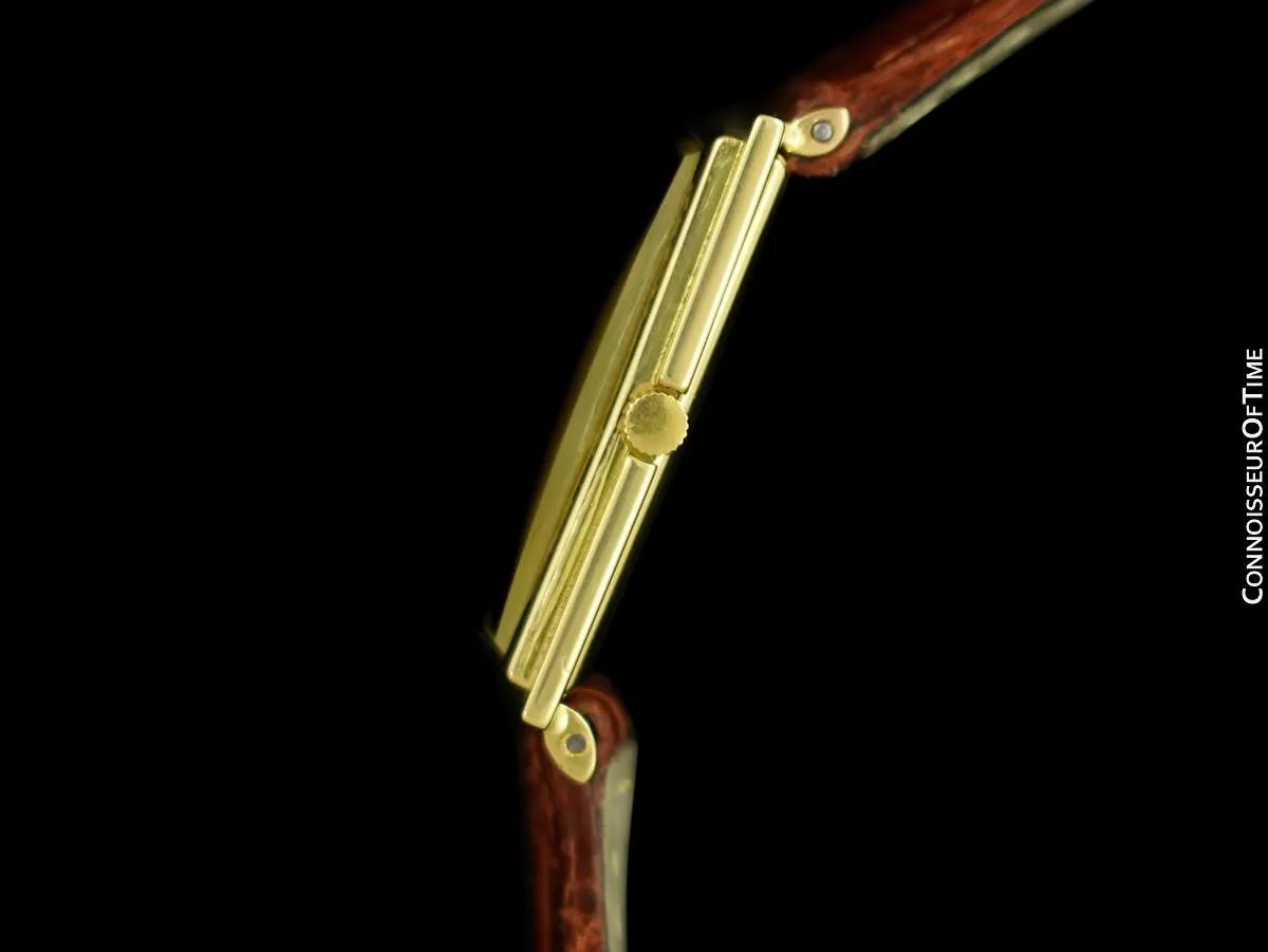 1960's Cartier Vintage Mens "Collection Privee" Level Dress Watch - Solid 18K Gold