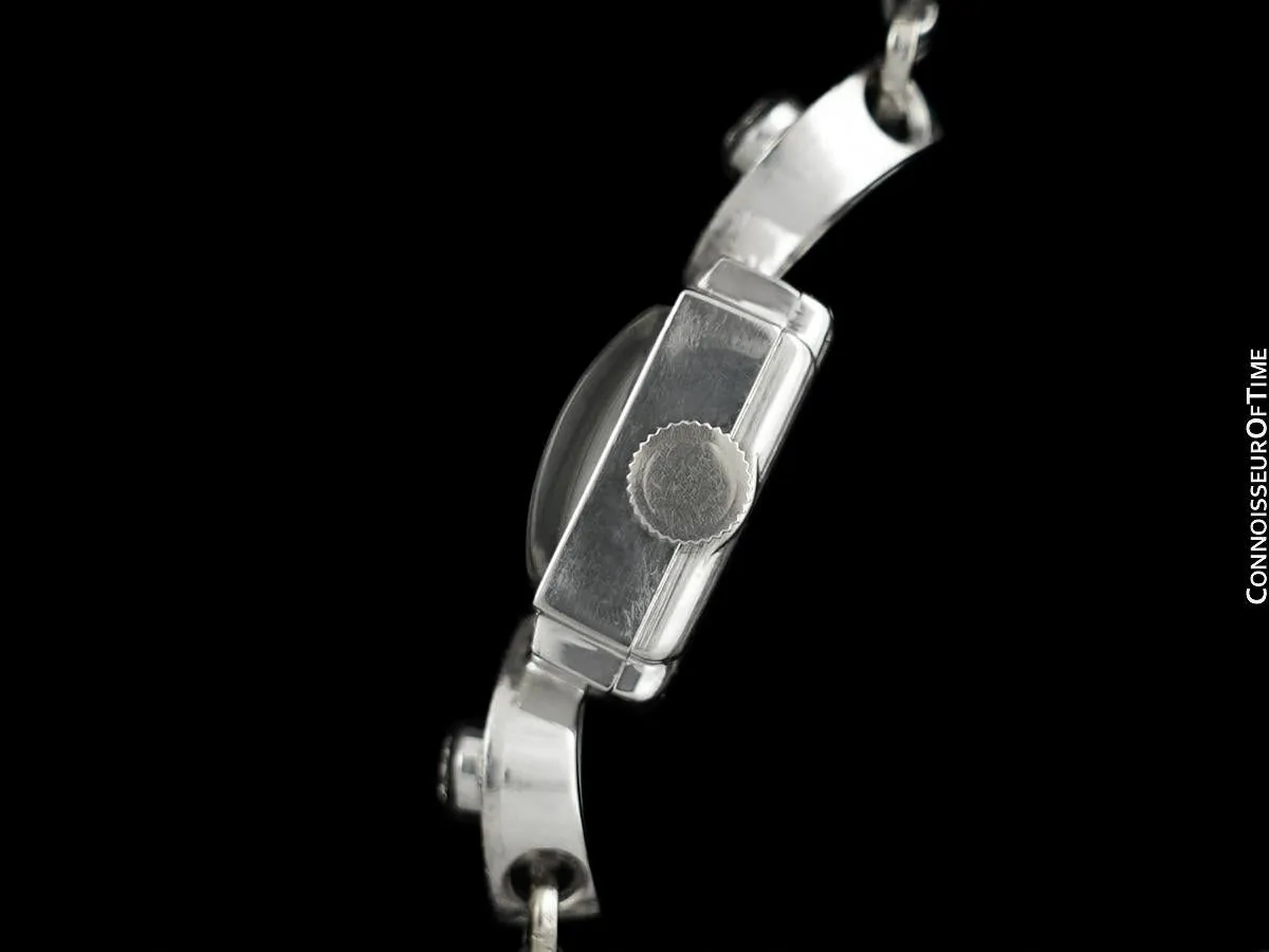 1960's Rolex Ladies Vintage Cocktail Watch - 18K White Gold & Diamonds