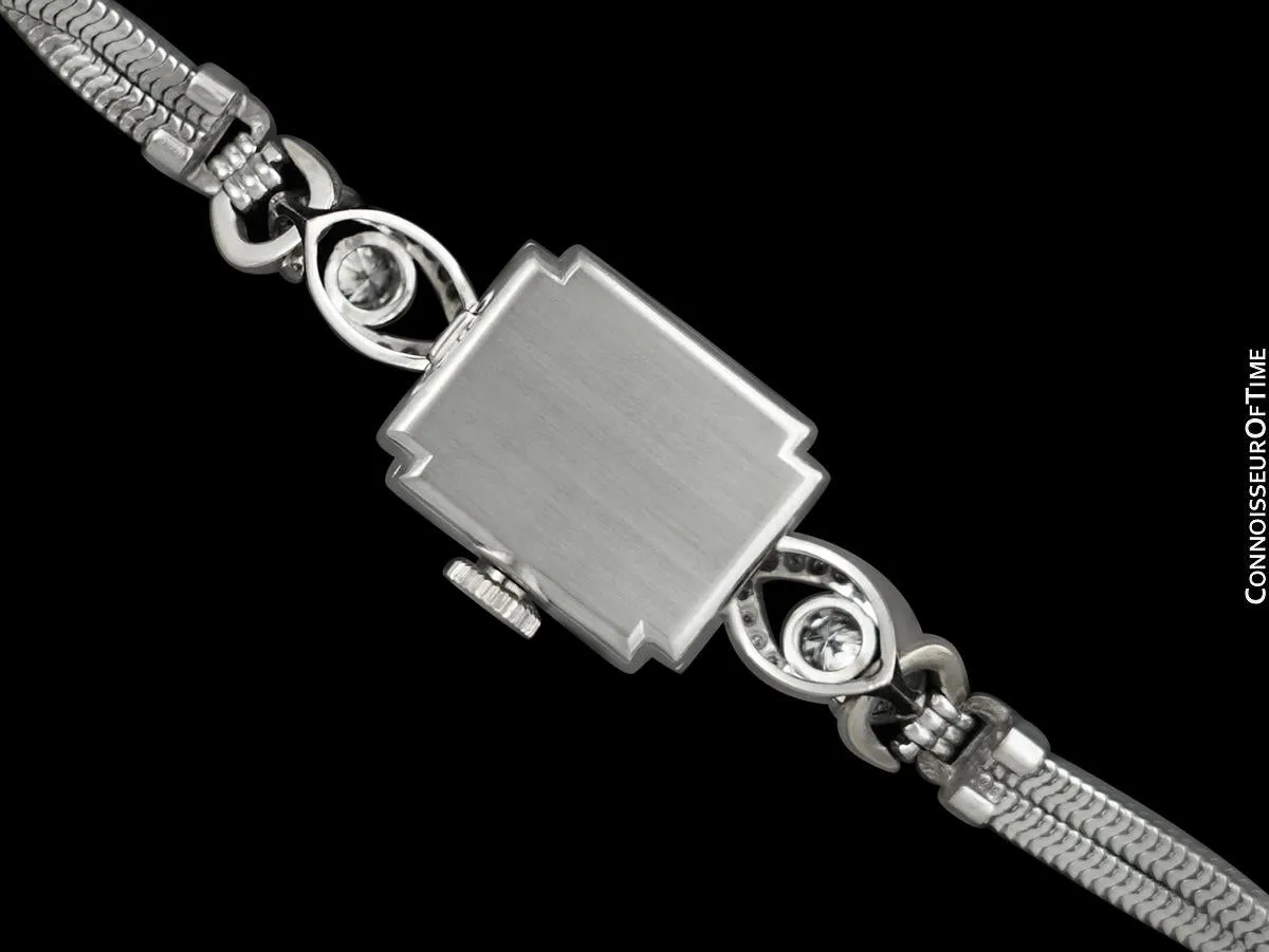 1960's Rolex Ladies Vintage Cocktail Watch - 18K White Gold & Diamonds