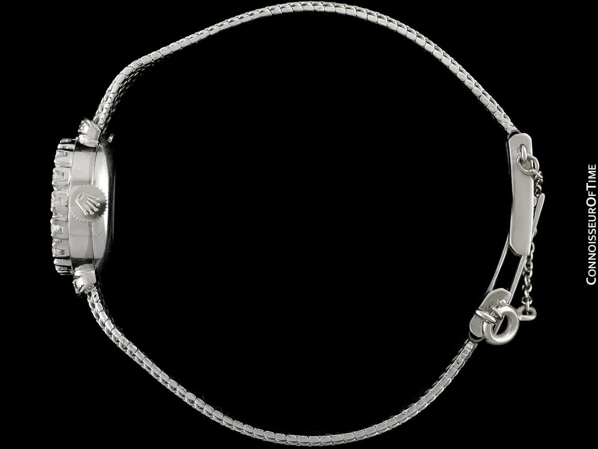 1960's Rolex Ladies Vintage Cocktail Watch - 18K White Gold & Diamonds