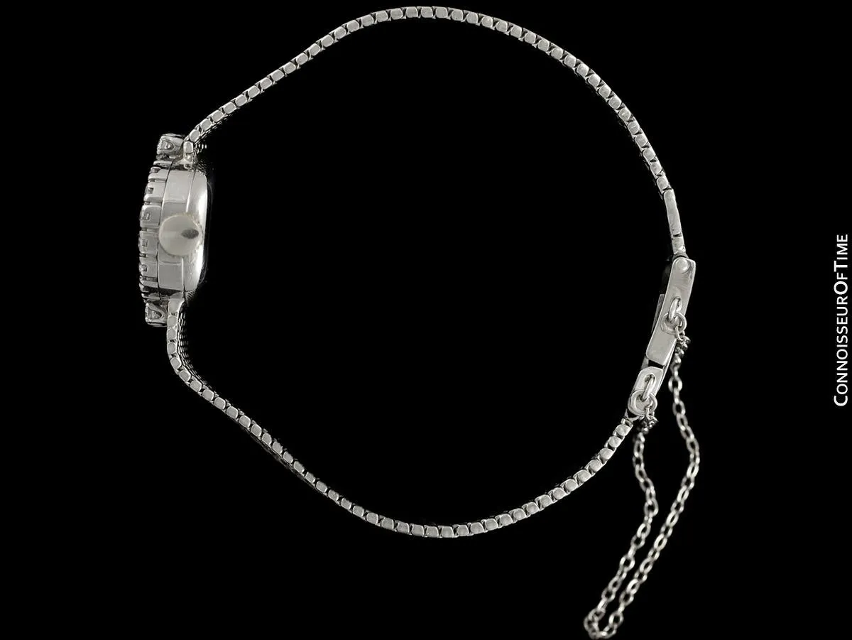 1960's Rolex Ladies Vintage Cocktail Watch - 18K White Gold & Diamonds