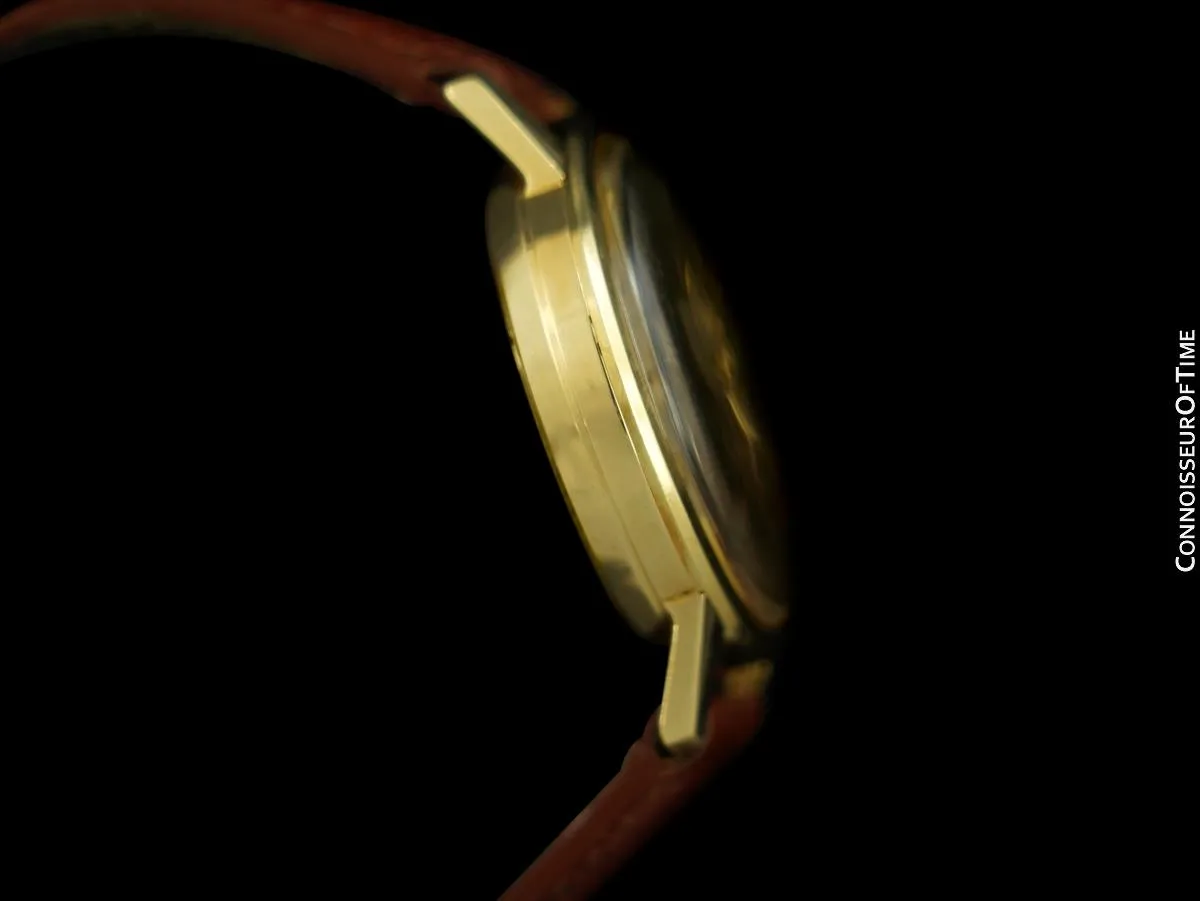 1960's Tiffany & Co. Mens Vintage Classic Alarm Reveil Watch - 14K Gold