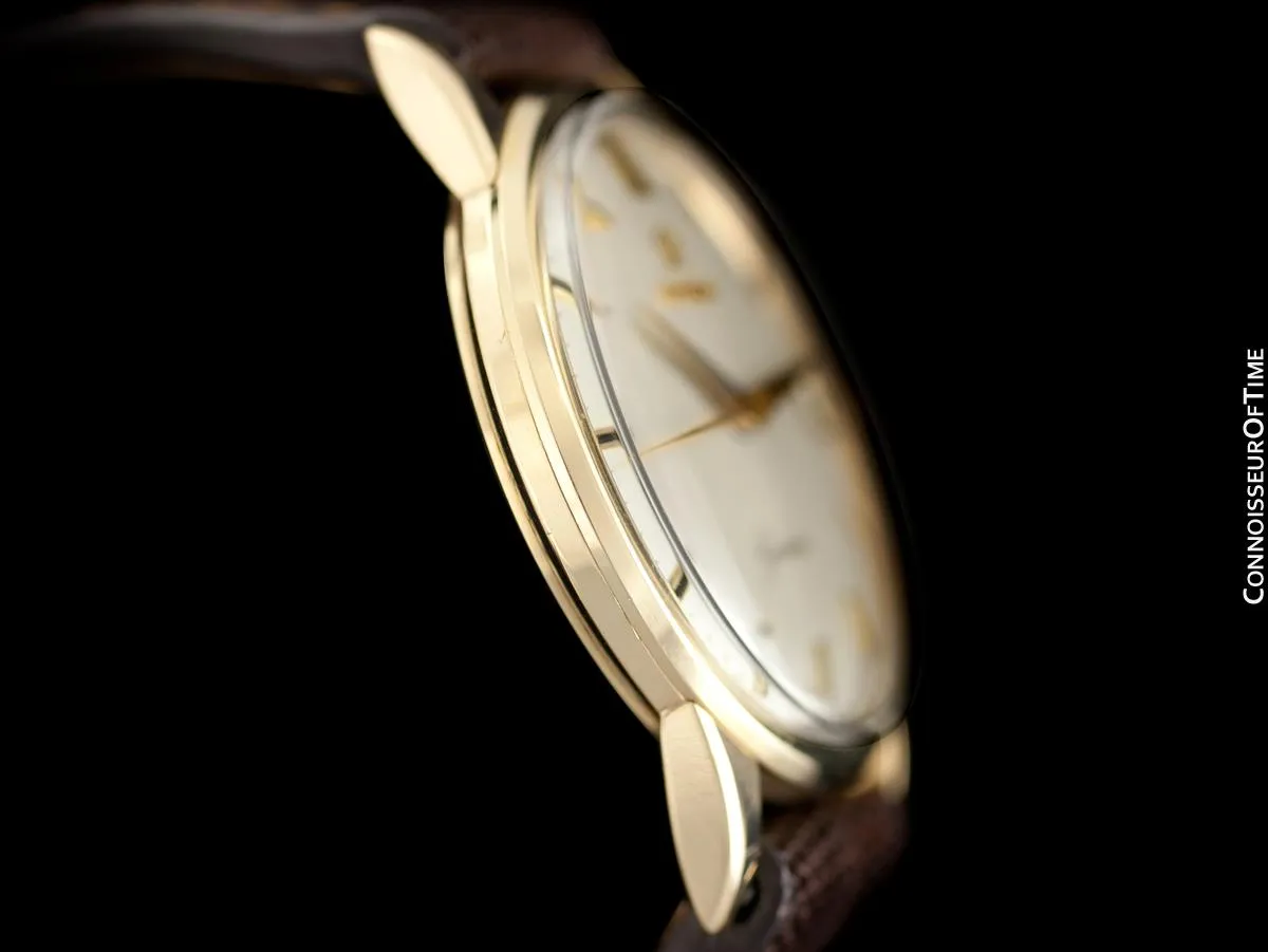 1961 Omega Geneve Vintage Mens Dress Watch with Date - 9K Gold