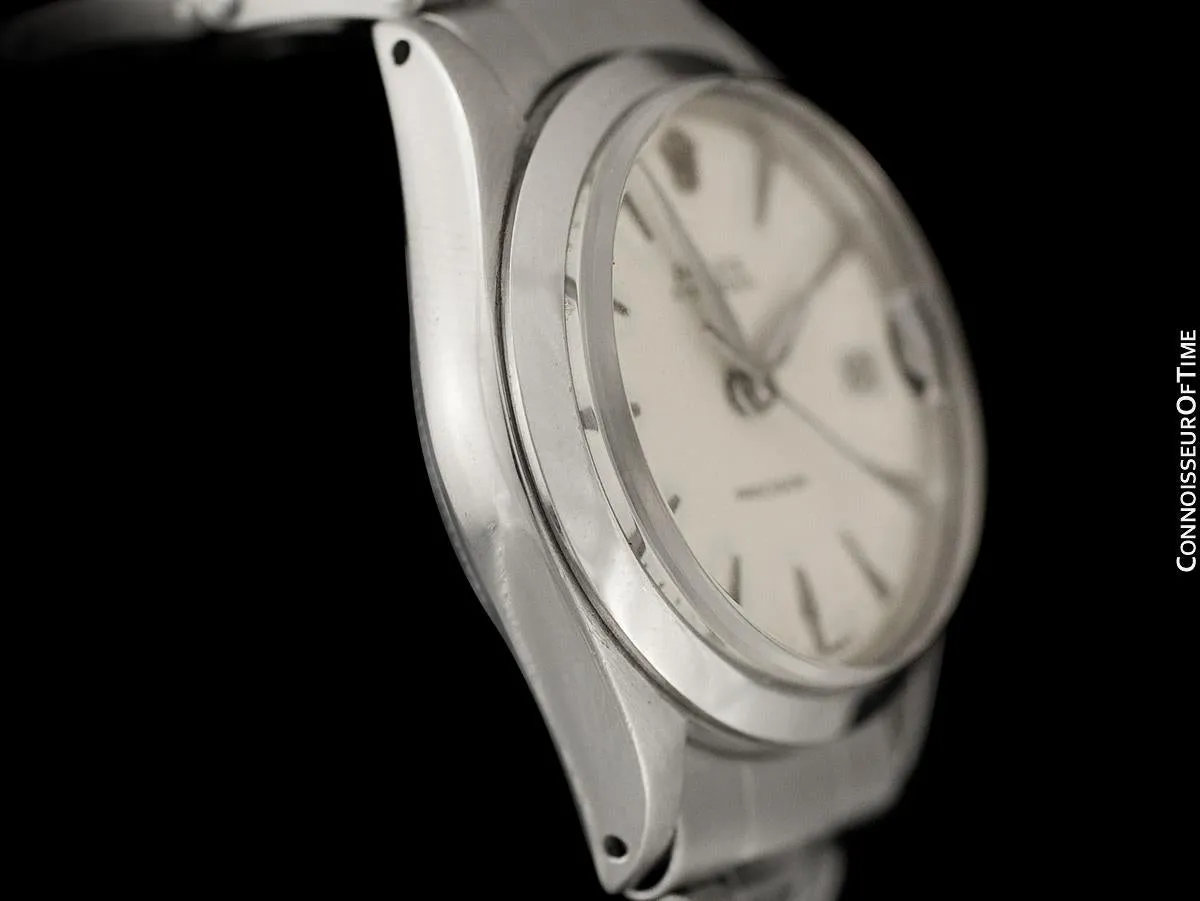 1961 Rolex Vintage Midsize Unisex 30mm Oysterdate Precision Ref. 6466 Date Watch - Stainless Steel