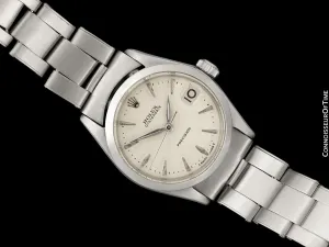 1961 Rolex Vintage Midsize Unisex 30mm Oysterdate Precision Ref. 6466 Date Watch - Stainless Steel