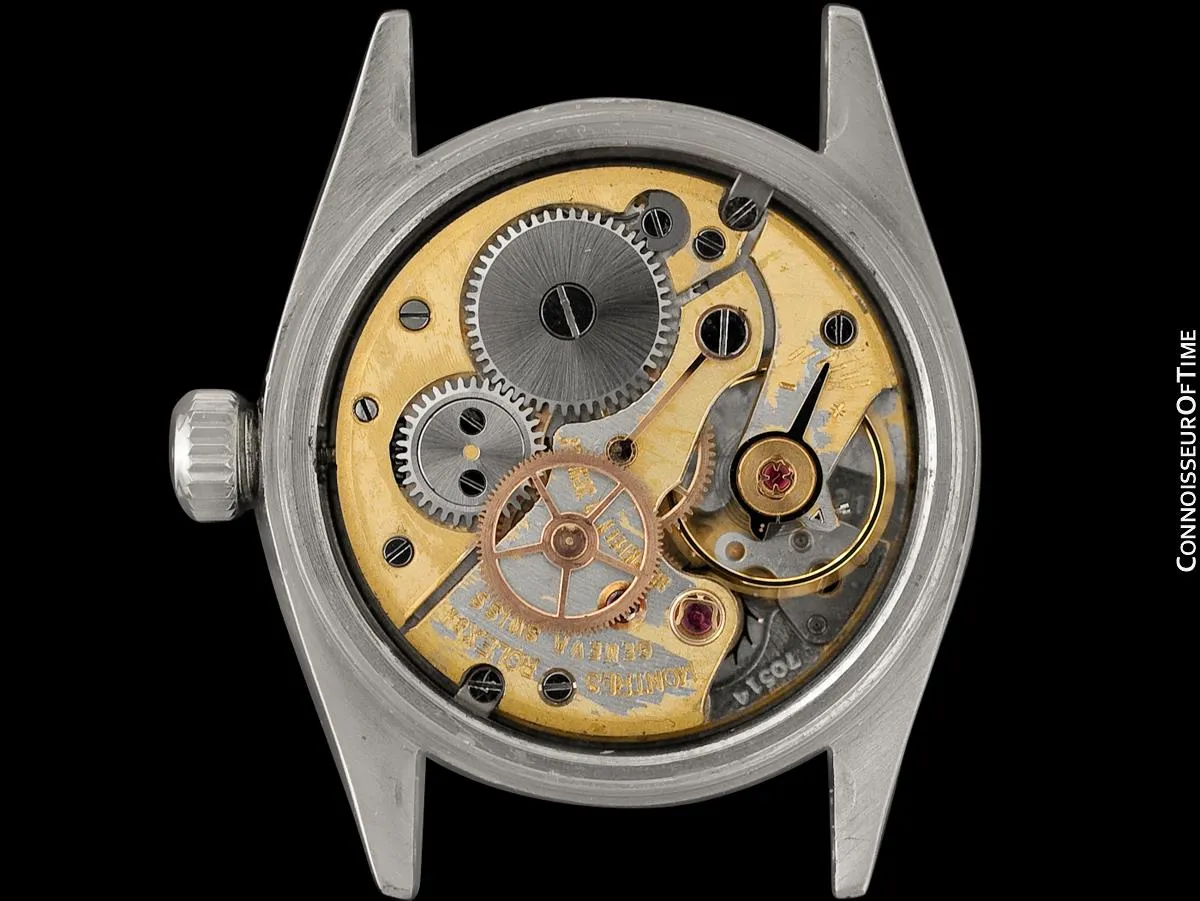 1961 Rolex Vintage Midsize Unisex 30mm Oysterdate Precision Ref. 6466 Date Watch - Stainless Steel