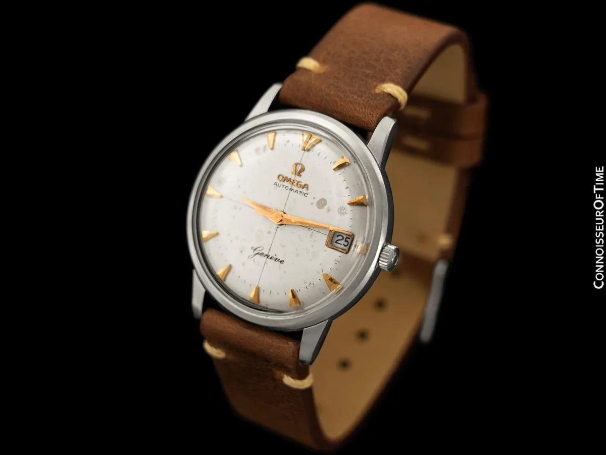 1965 Omega Geneve Rare Cal. 560 Vintage Mens Stainless Steel & 18K Rose Gold Watch - Only Approx. 3000 Made