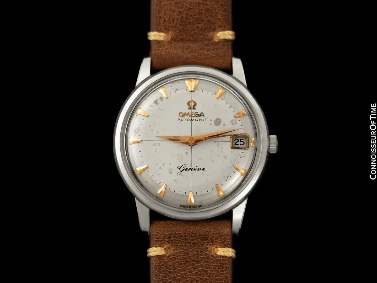 1965 Omega Geneve Rare Cal. 560 Vintage Mens Stainless Steel & 18K Rose Gold Watch - Only Approx. 3000 Made