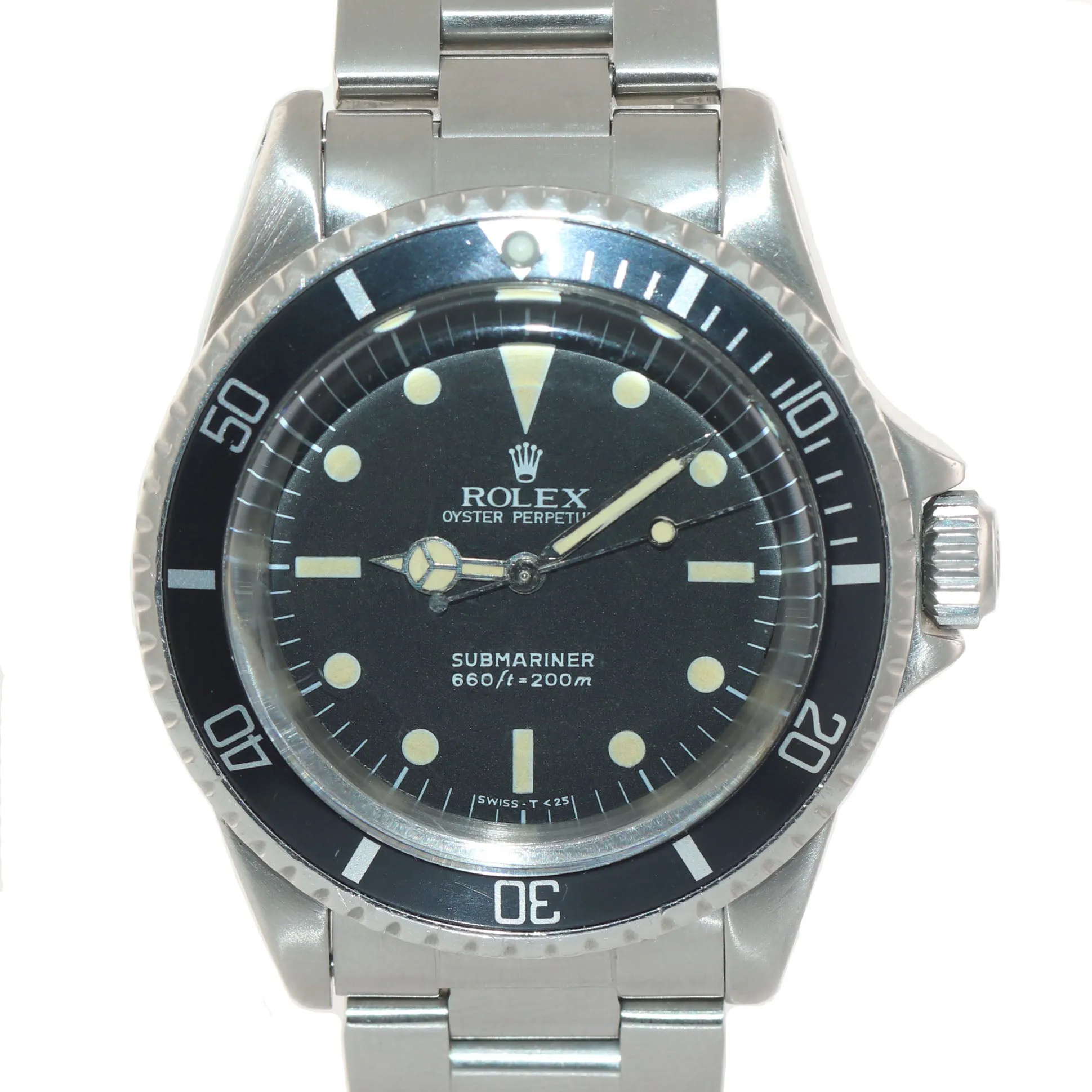 1966 GILT ERA 1.4 Million Serial Rolex Submariner 5513 Matte Black Watch