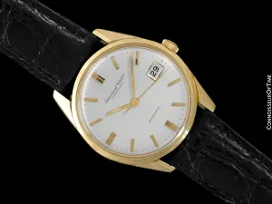 1966 IWC Vintage Mens Automatic Full Size Watch, Silver Dial with Date, 18K Gold - Near New Old Stock