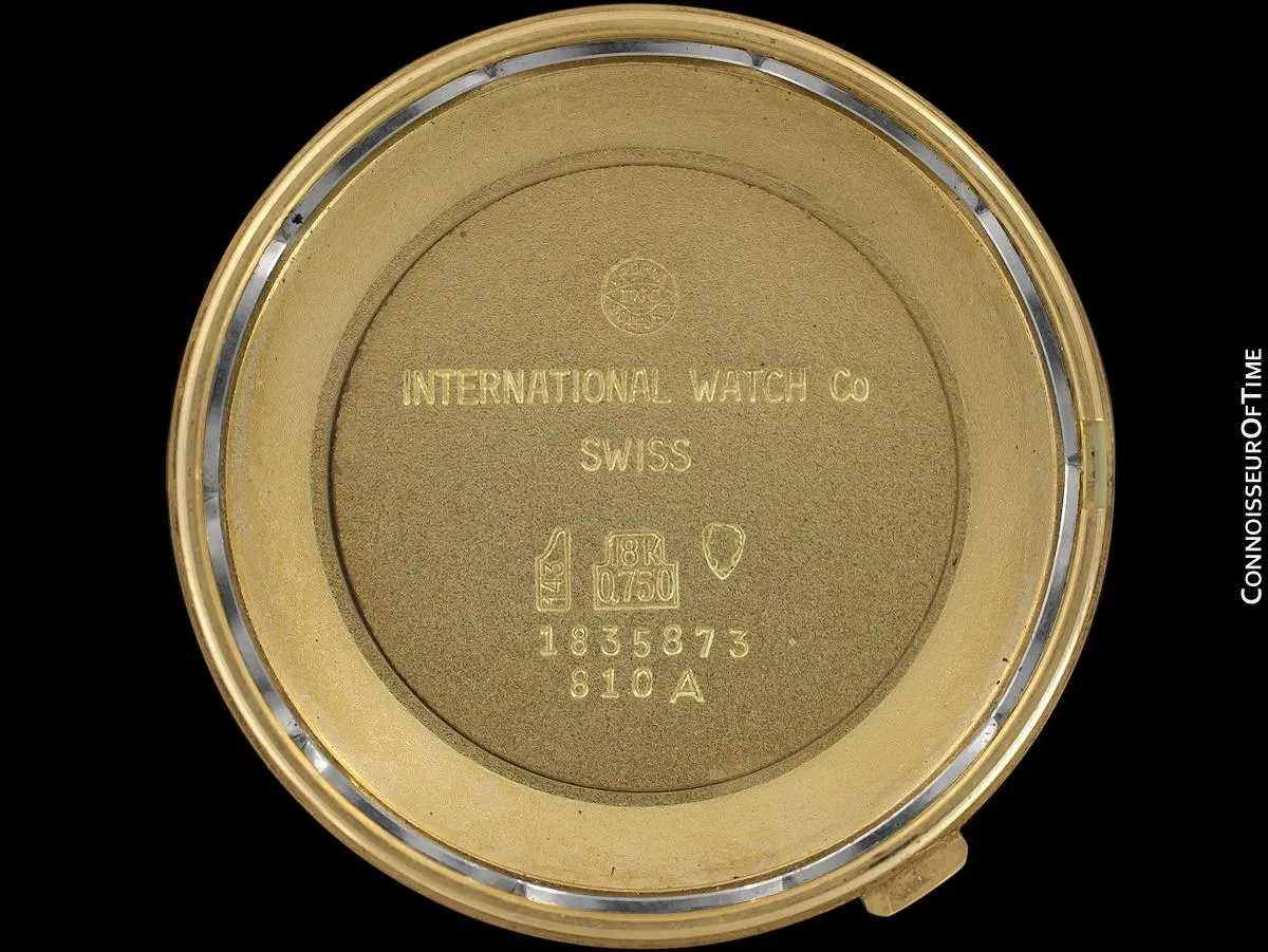 1966 IWC Vintage Mens Automatic Full Size Watch, Silver Dial with Date, 18K Gold - Near New Old Stock