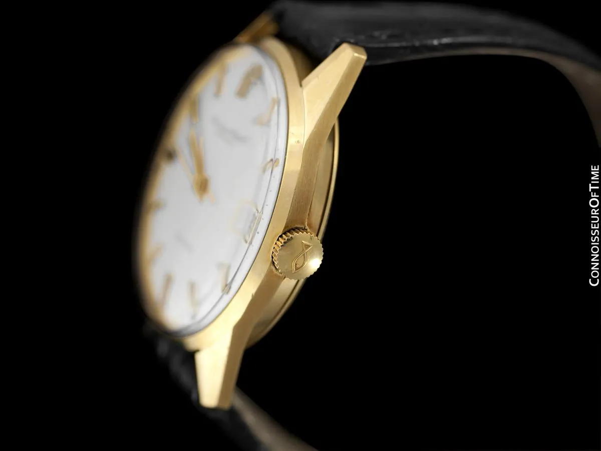 1966 IWC Vintage Mens Automatic Full Size Watch, Silver Dial with Date, 18K Gold - Near New Old Stock