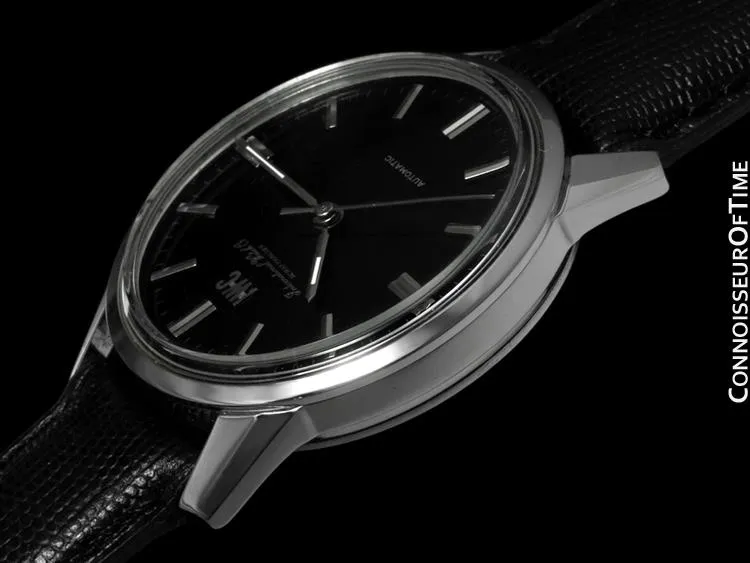 1967 IWC Vintage Mens Watch, Cal. 854 Automatic, Black Dial - Stainless Steel