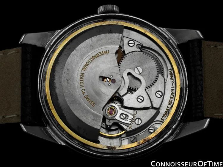 1967 IWC Vintage Mens Watch, Cal. 854 Automatic, Black Dial - Stainless Steel