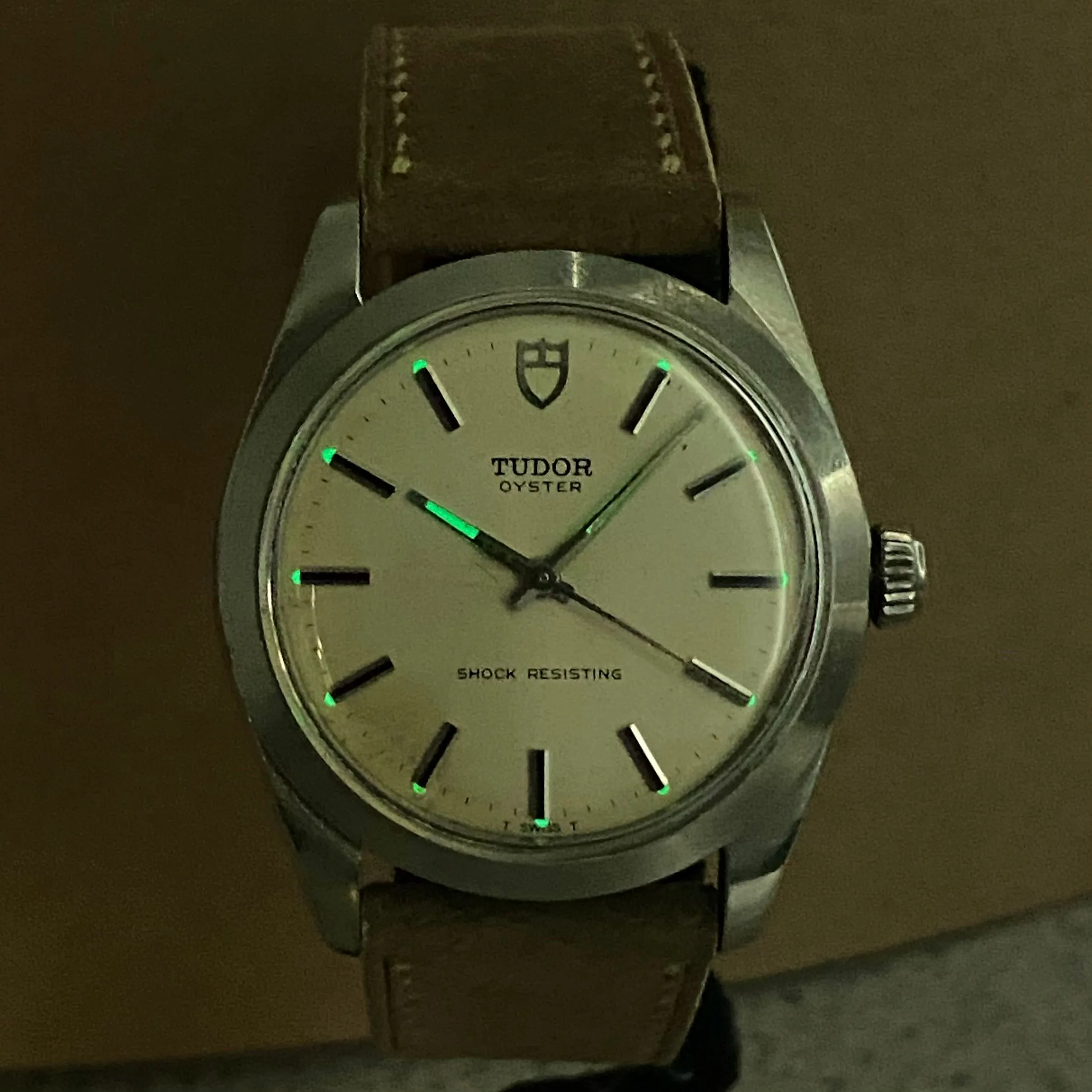 1968 TUDOR Oyster Watch Ref. 7991/0 34mm Shock Resisting Wristwatch Oyster Case by Rolex