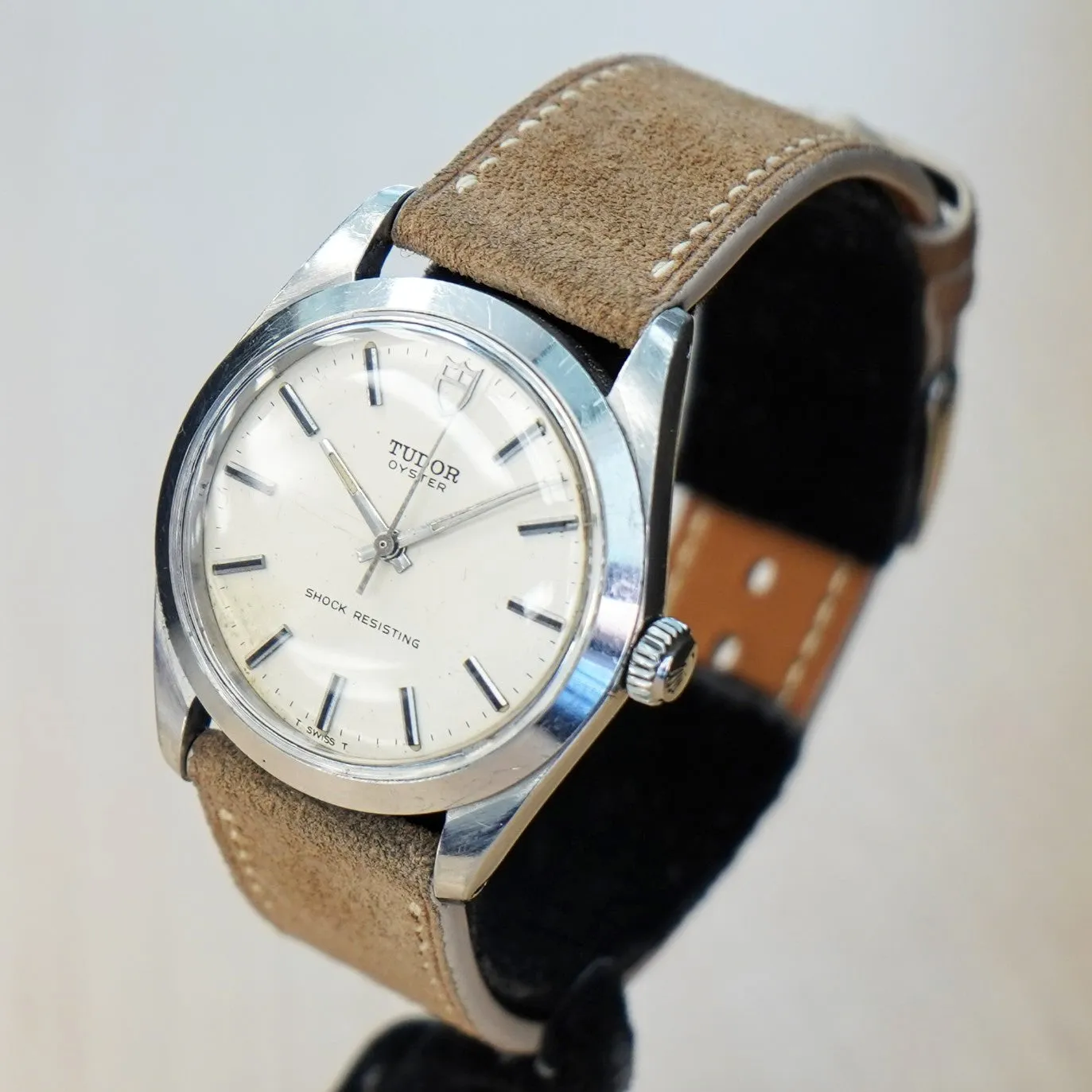 1968 TUDOR Oyster Watch Ref. 7991/0 34mm Shock Resisting Wristwatch Oyster Case by Rolex
