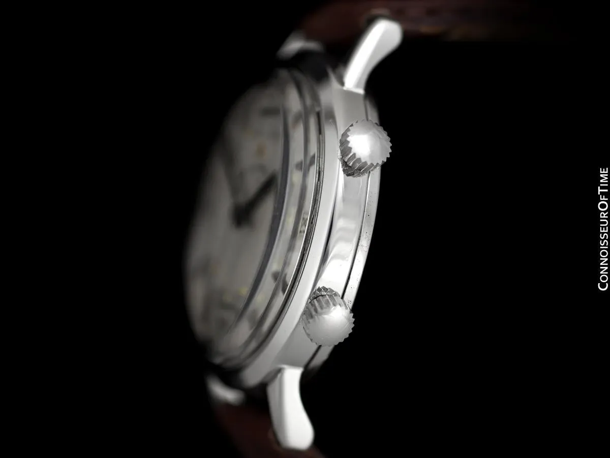 1969 Jaeger-LeCoultre Vintage Mens Memovox E855 Alarm Reveil, Automatic - Stainless Steel