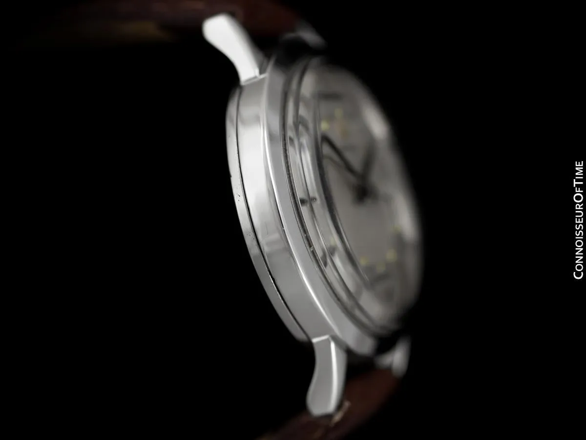 1969 Jaeger-LeCoultre Vintage Mens Memovox E855 Alarm Reveil, Automatic - Stainless Steel