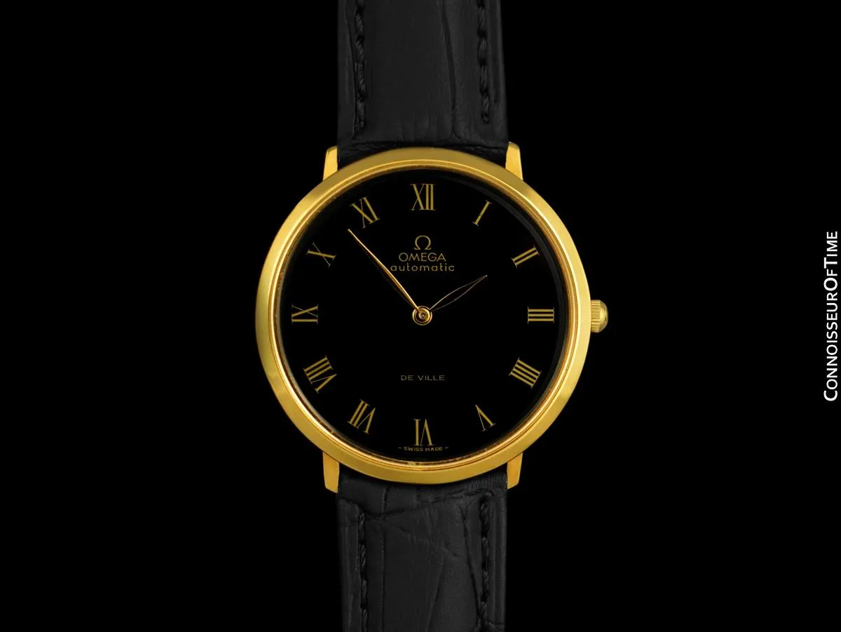 1969 Omega Vintage De Ville Mens Full Size Automatic Watch - 18K Gold Plated & Stainless Steel