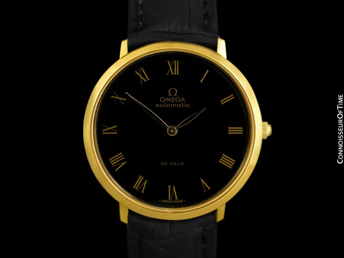 1969 Omega Vintage De Ville Mens Full Size Automatic Watch - 18K Gold Plated & Stainless Steel