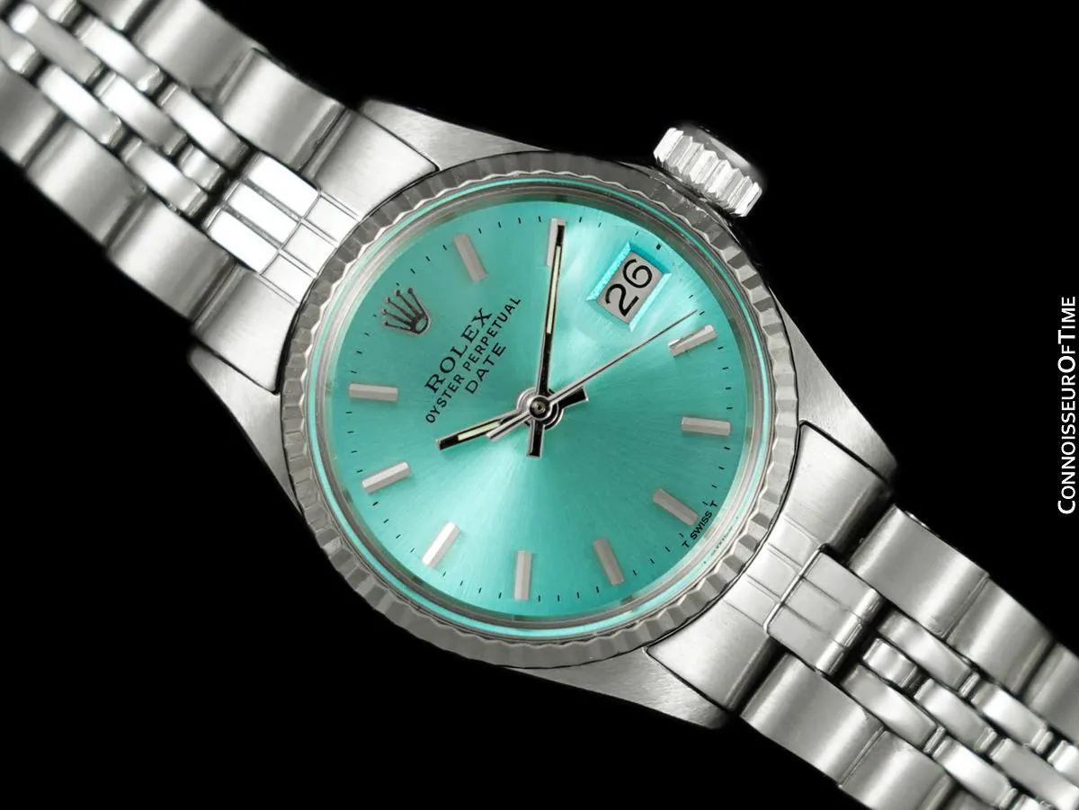1969 Rolex Classic Vintage Ladies Date (Datejust) Watch - Stainless Steel & 18K White Gold