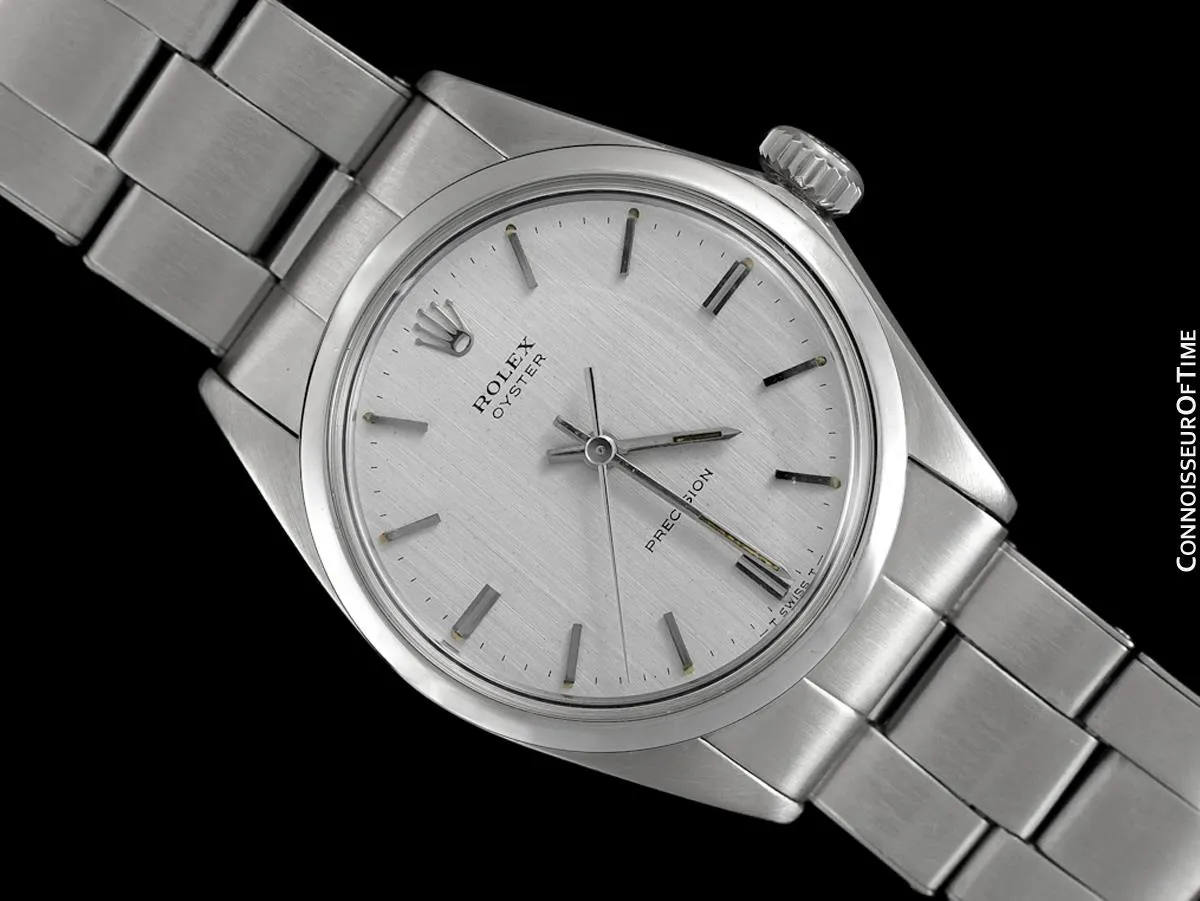 1969 Rolex Oyster Classic Vintage Mens Handwound Watch, Stainless Steel
