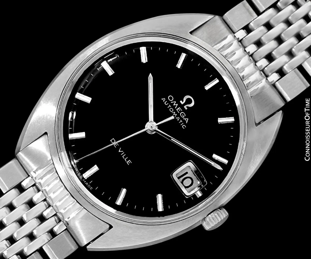1970 Omega De Ville Vintage Mens Cal. 565 Automatic Watch with Quick-Setting Date - Stainless Steel