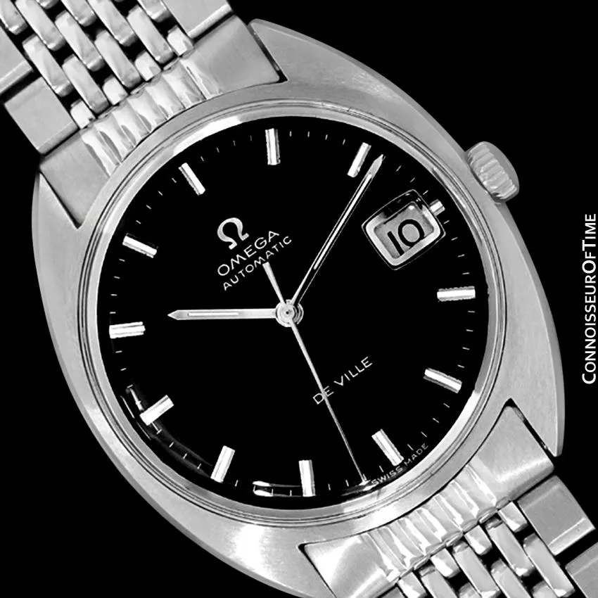 1970 Omega De Ville Vintage Mens Cal. 565 Automatic Watch with Quick-Setting Date - Stainless Steel
