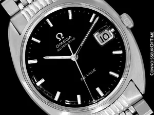 1970 Omega De Ville Vintage Mens Cal. 565 Automatic Watch with Quick-Setting Date - Stainless Steel