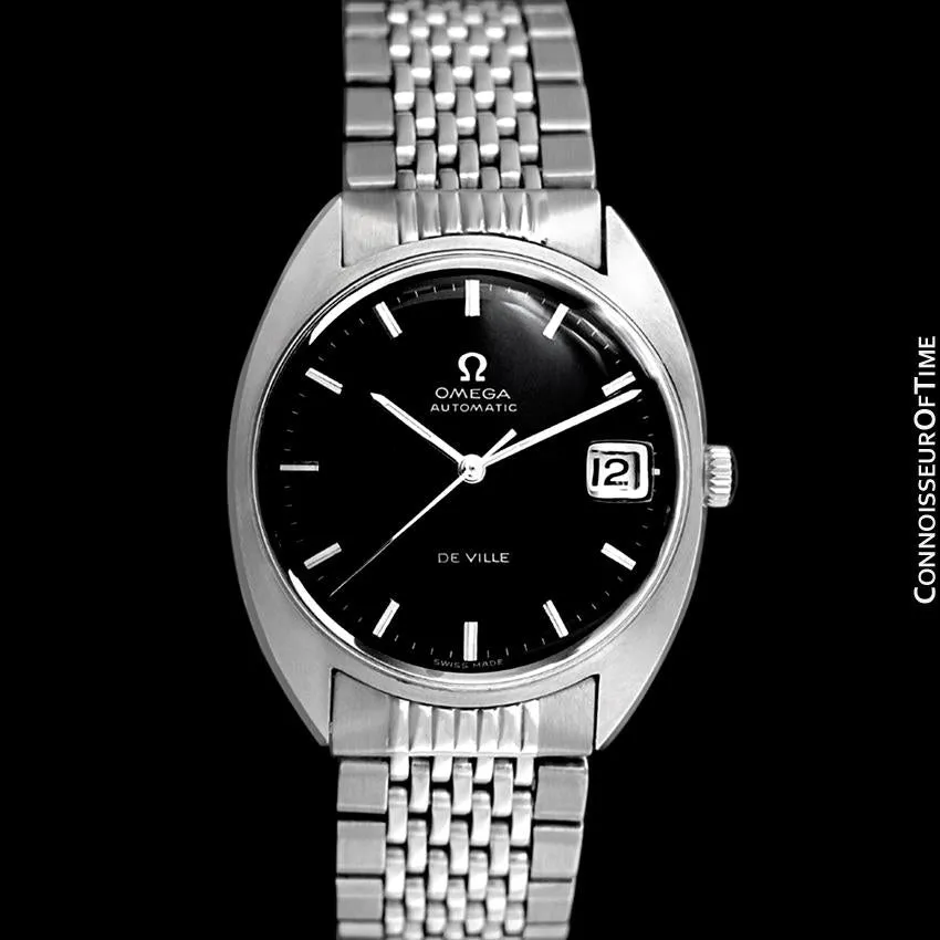 1970 Omega De Ville Vintage Mens Cal. 565 Automatic Watch with Quick-Setting Date - Stainless Steel