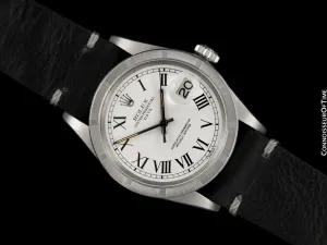 1970 Rolex Oyster Perpetual Date Ref. 1501 Vintage Mens Buckley Dial Watch - Stainless Steel