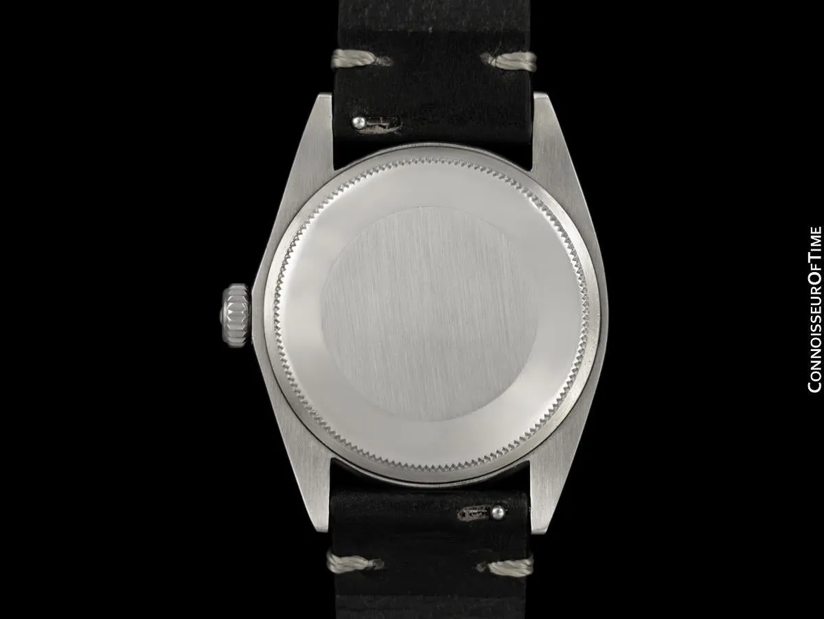 1970 Rolex Oyster Perpetual Date Ref. 1501 Vintage Mens Buckley Dial Watch - Stainless Steel