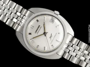 1970's Longines Ultra-Chron Vintage Large Retro Mens Watch - Stainless Steel