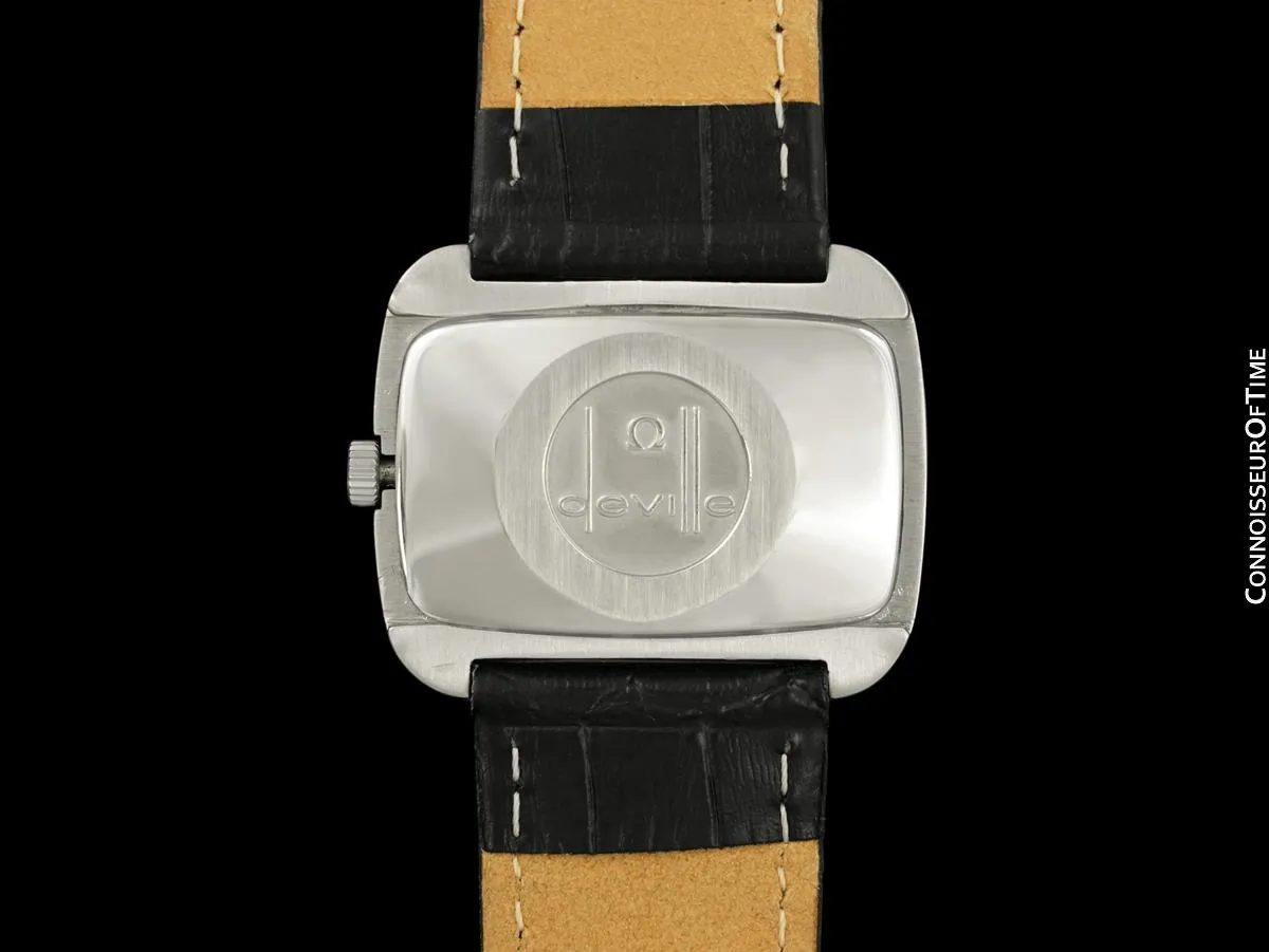 1970's Omega De Ville Mens Retro Dress TV Watch, Automatic - Stainless Steel