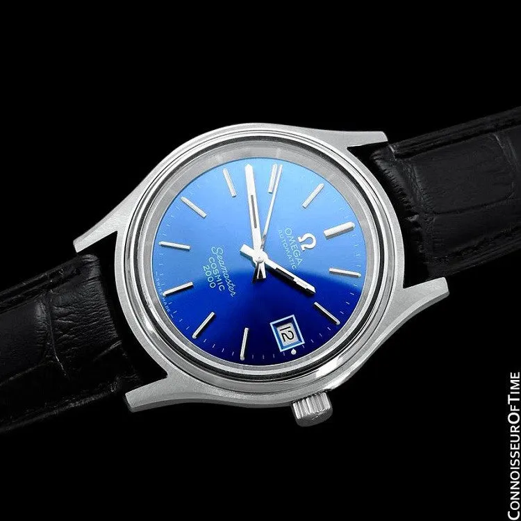 1970's Omega Seamaster Cosmic 2000 Vintage Retro Mens Dive Watch, Date - Stainless Steel