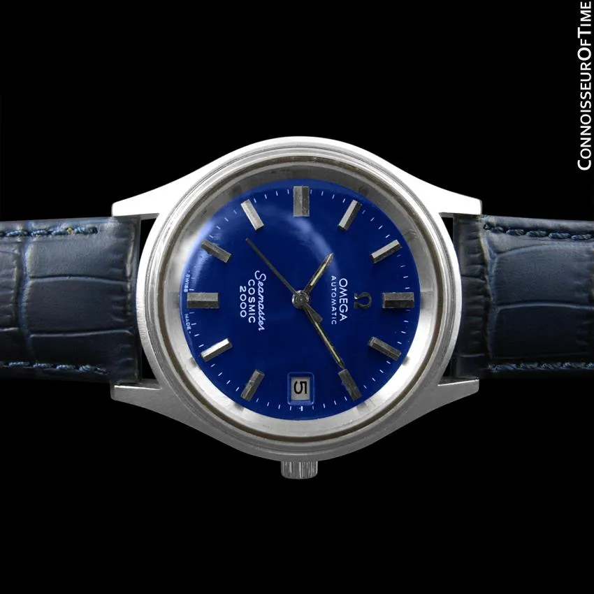1970's Omega Seamaster Cosmic 2000 Vintage Retro Mens Dive Watch, Date - Stainless Steel