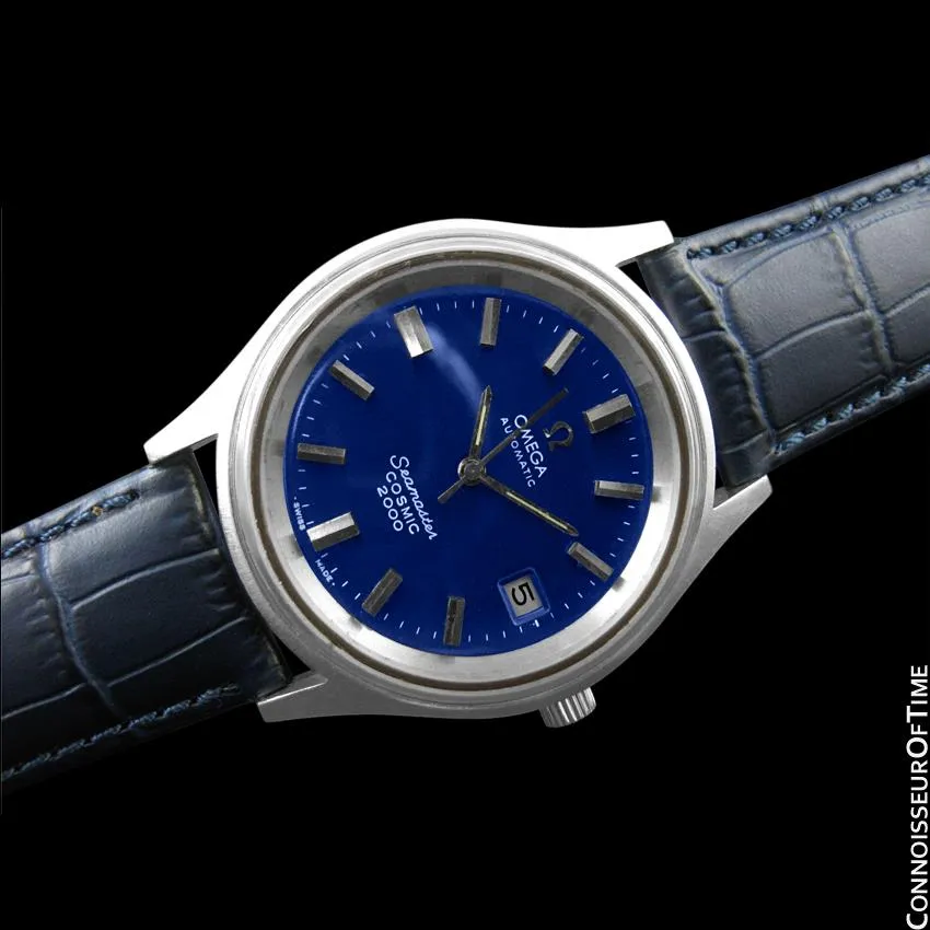1970's Omega Seamaster Cosmic 2000 Vintage Retro Mens Dive Watch, Date - Stainless Steel