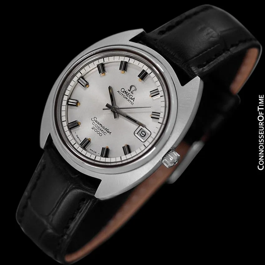 1970's Omega Seamaster Cosmic 2000 Vintage Retro Mens Dive Watch, Date - Stainless Steel