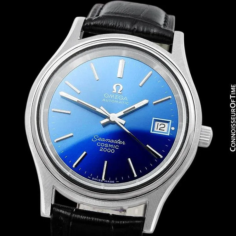 1970's Omega Seamaster Cosmic 2000 Vintage Retro Mens Dive Watch, Date - Stainless Steel