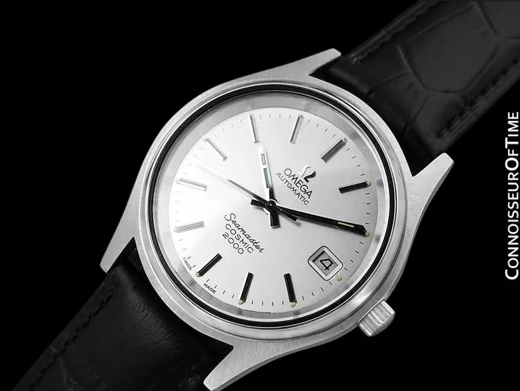 1970's Omega Seamaster Cosmic 2000 Vintage Retro Mens Dive Watch, Date - Stainless Steel
